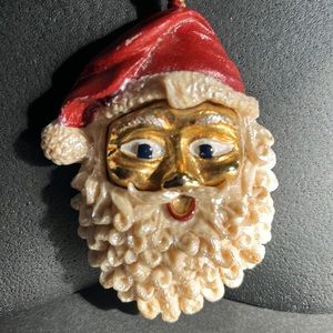Razza Vintage Santa Claus Pendant Necklace - RARE
